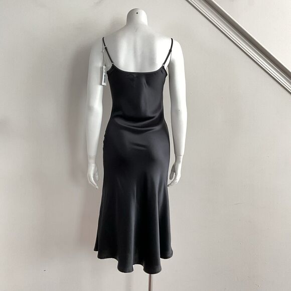 Black Slip Dress L Black Spaghetti Strap - Picture 2 of 12